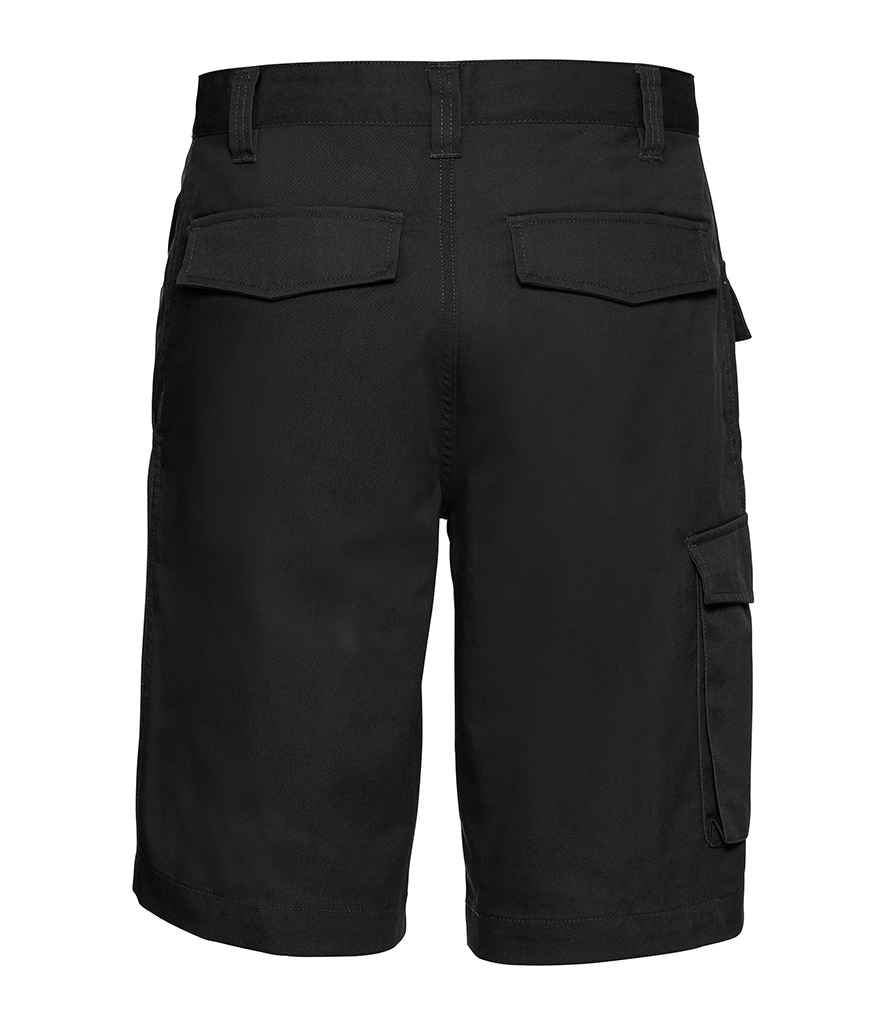 Russell Workwear Poly/Cotton Shorts - Black (002M)
