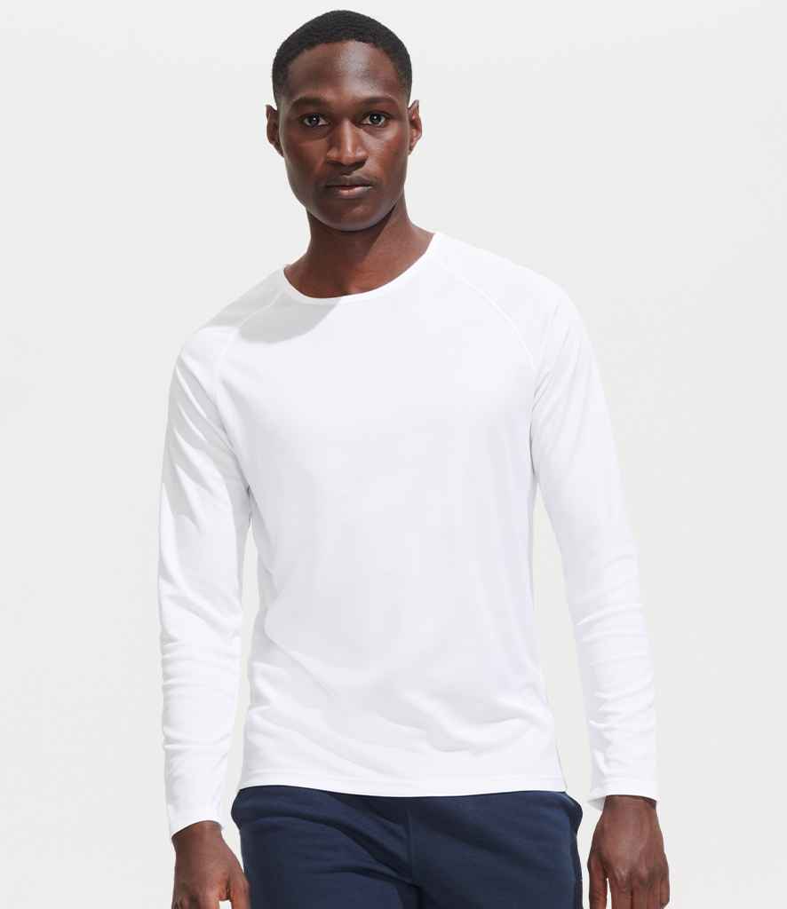 SOL'S Sporty Long Sleeve Performance T-Shirt - White (02071)
