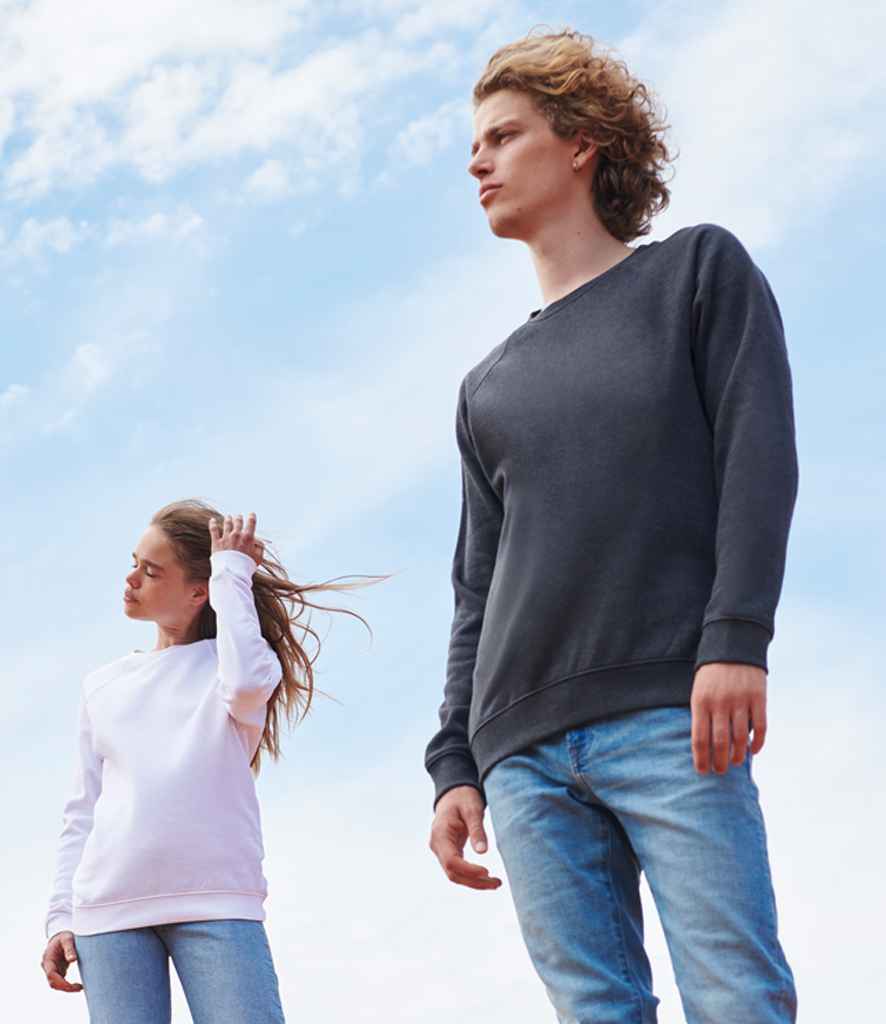 SOL'S Unisex Space Organic Raglan Sweatshirt - Charcoal Marl (03567)