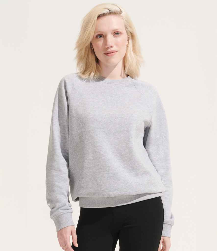 SOL'S Unisex Space Organic Raglan Sweatshirt - Grey Marl (03567)