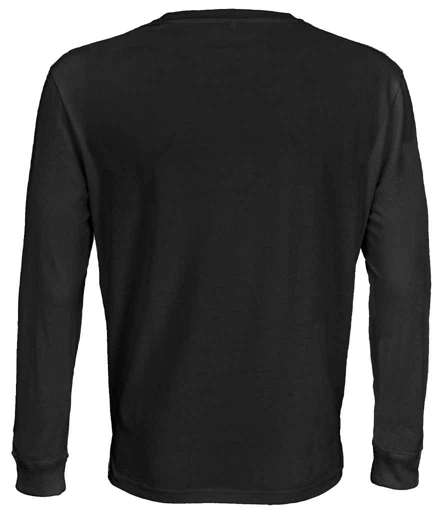 SOL'S Unisex Pioneer Long Sleeve T-Shirt - Deep Black (03982)