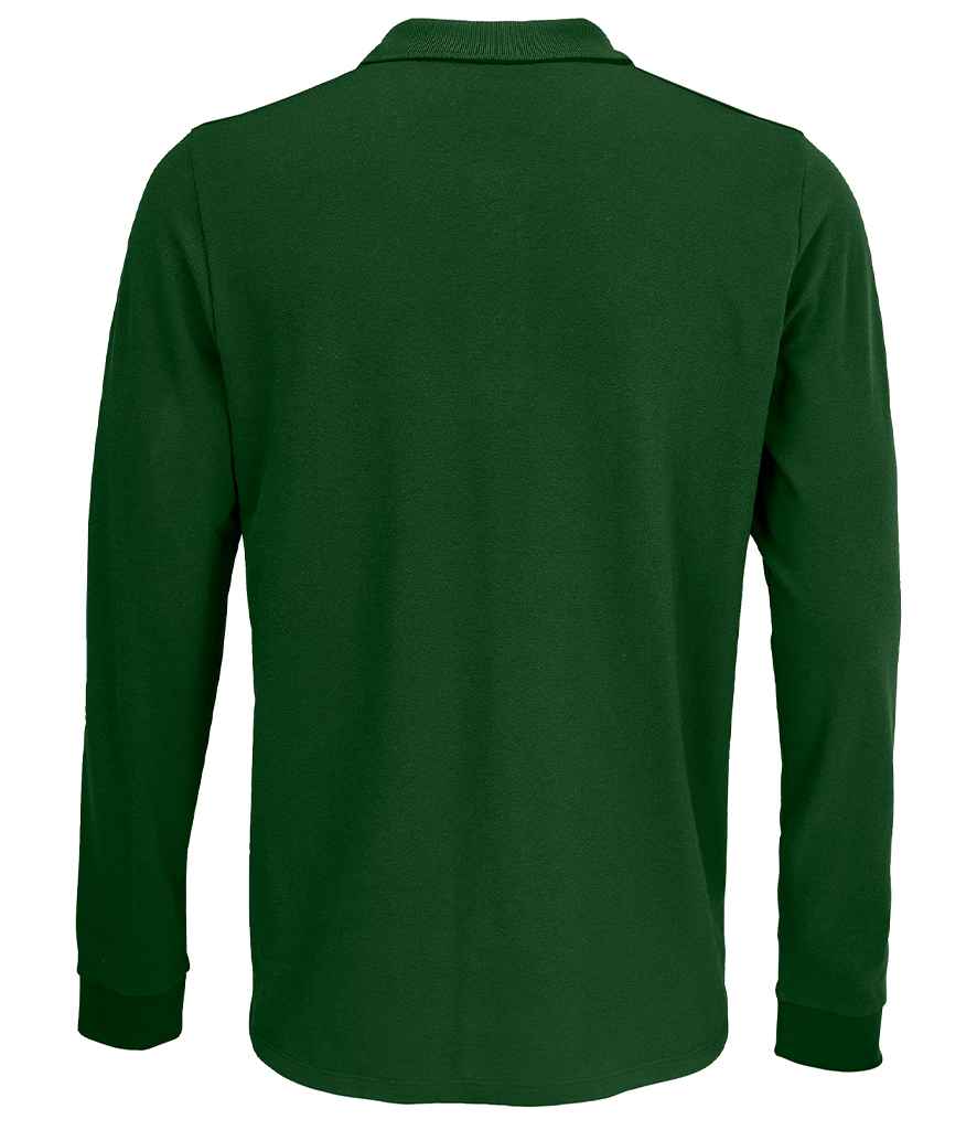 SOL'S Unisex Prime Long Sleeve Piqué Polo Shirt - Bottle Green (03983)