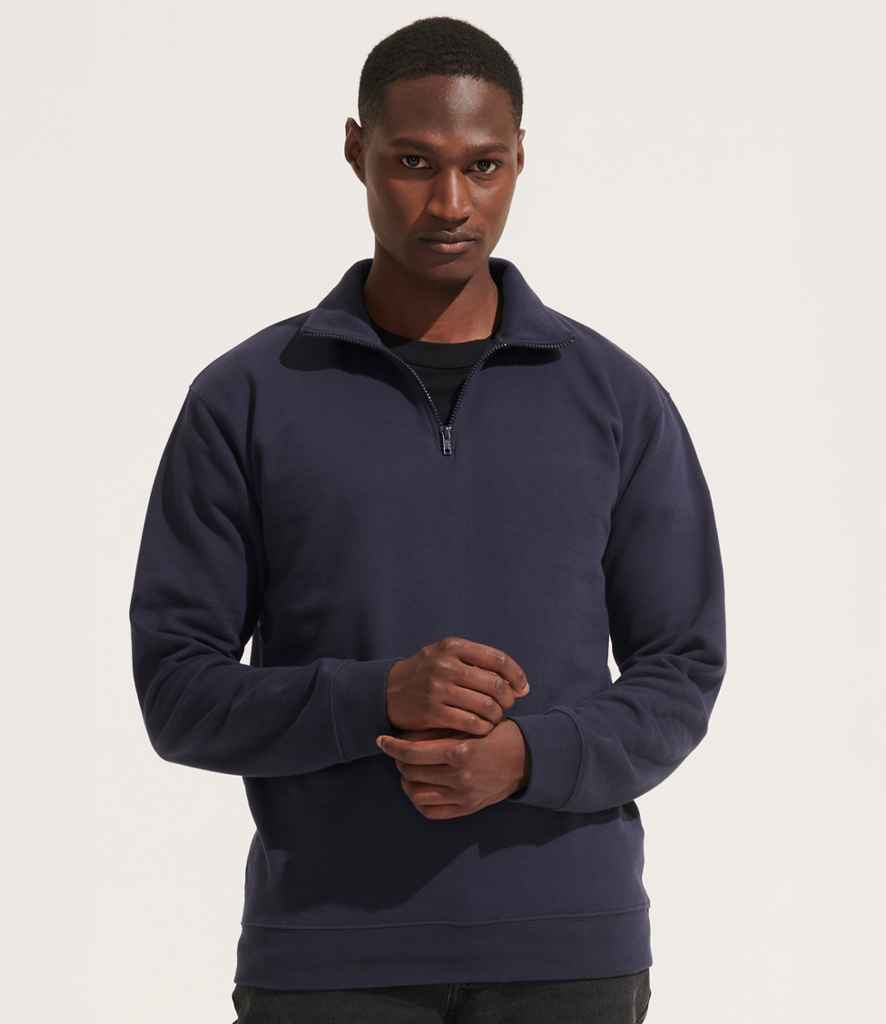 SOL'S SOL'S Unisex Conrad 1/4 Zip Sweatshirt - French Navy (04234)