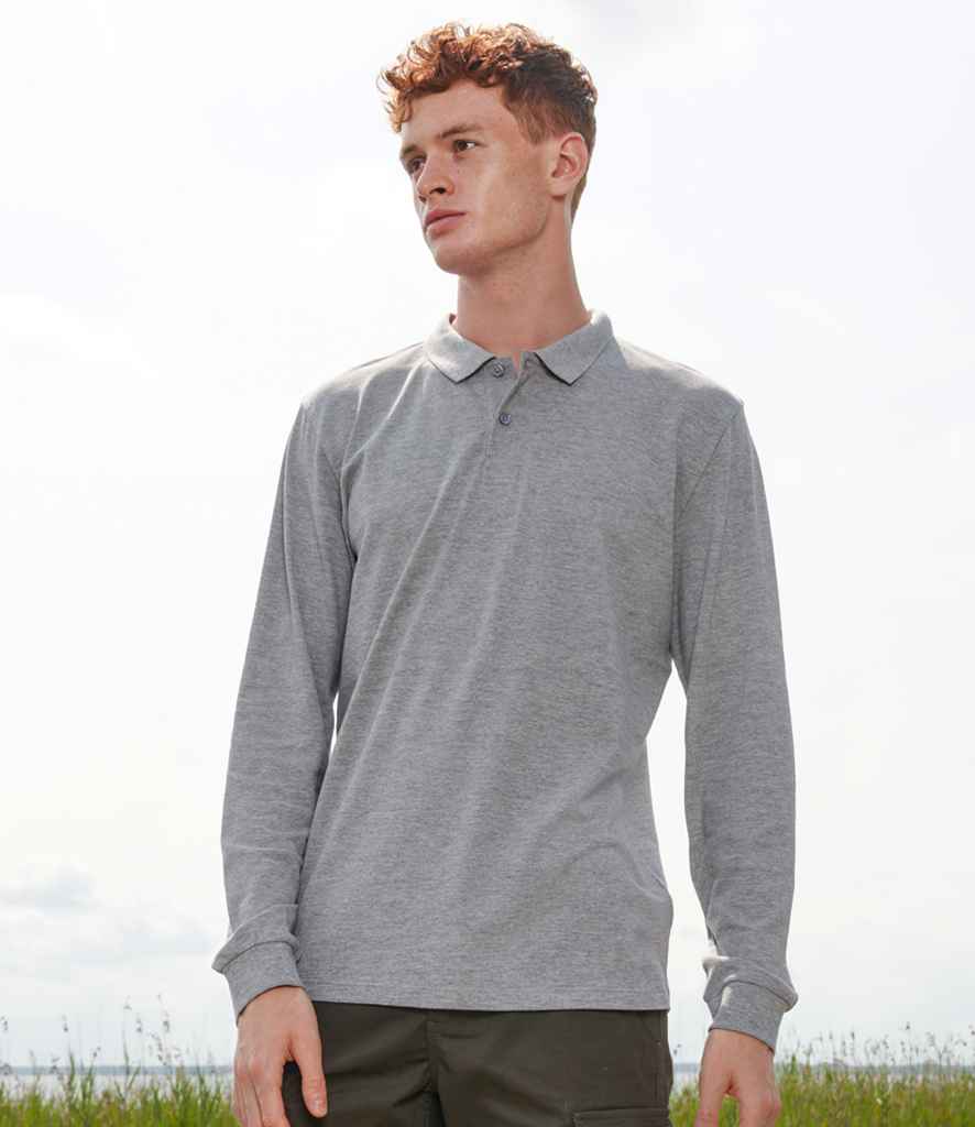 SOL'S SOL'S Unisex Planet Long Sleeve Piqué Polo Shirt - Grey Marl (04241)