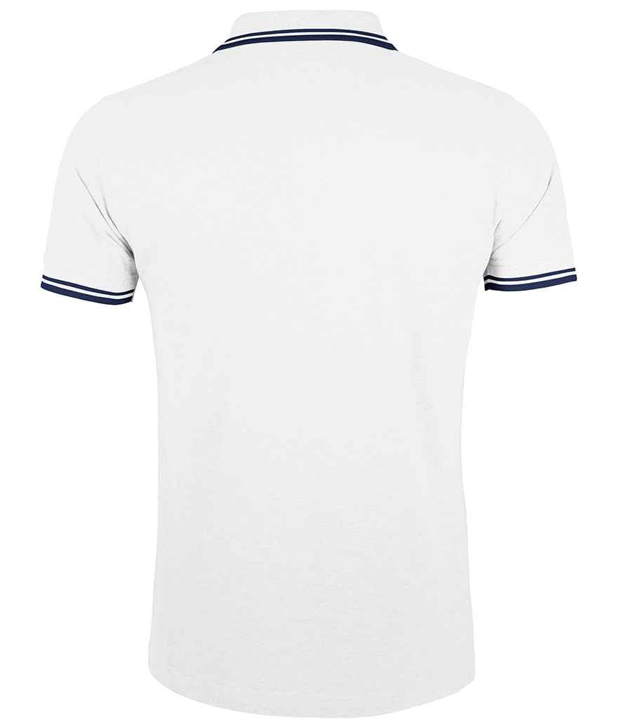 SOL'S SOL'S Pasadena Tipped Cotton Piqué Polo Shirt - White/Navy (10577)