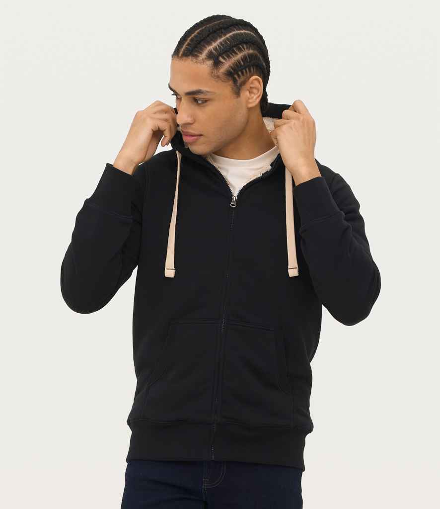 SOL'S SOL'S Unisex Sherpa Hooded Jacket - Black (10584)