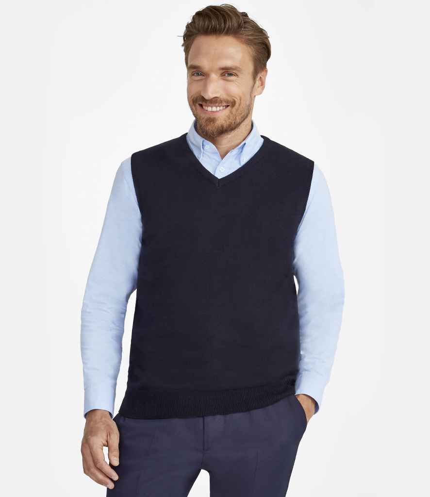 SOL'S SOL'S Unisex Gentlemen Sleeveless Cotton Acrylic V Neck Sweater - Navy (10591)