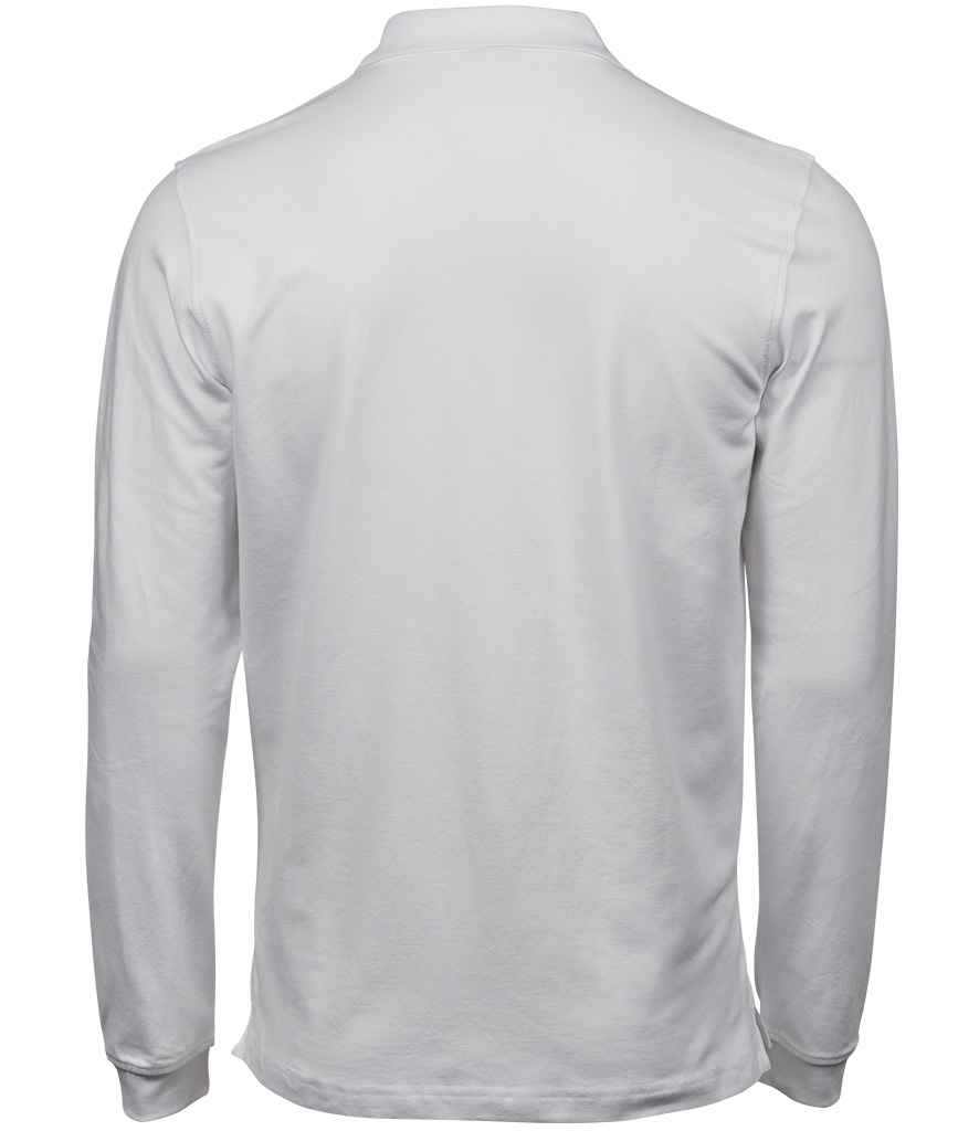 Tee Jays Luxury Stretch Long Sleeve Polo Shirt - BACK