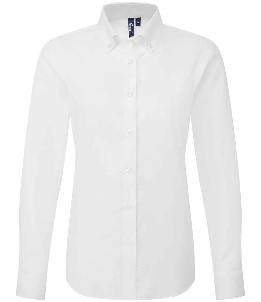 Premier Ladies Supreme Long Sleeve Oxford Shirt - FRONT
