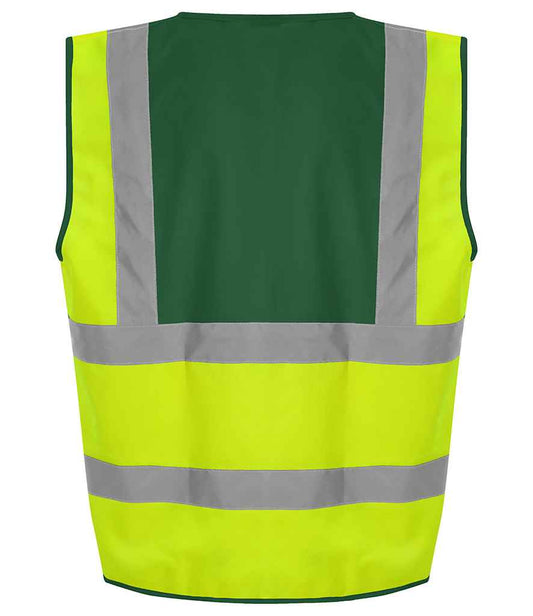 Pro RTX High Visibility Waistcoat - Yellow/Paramedic Green - back