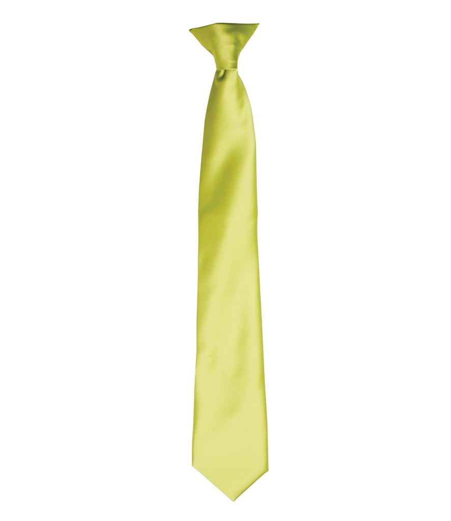Premier 'Colours' Satin Clip Tie - FRONT