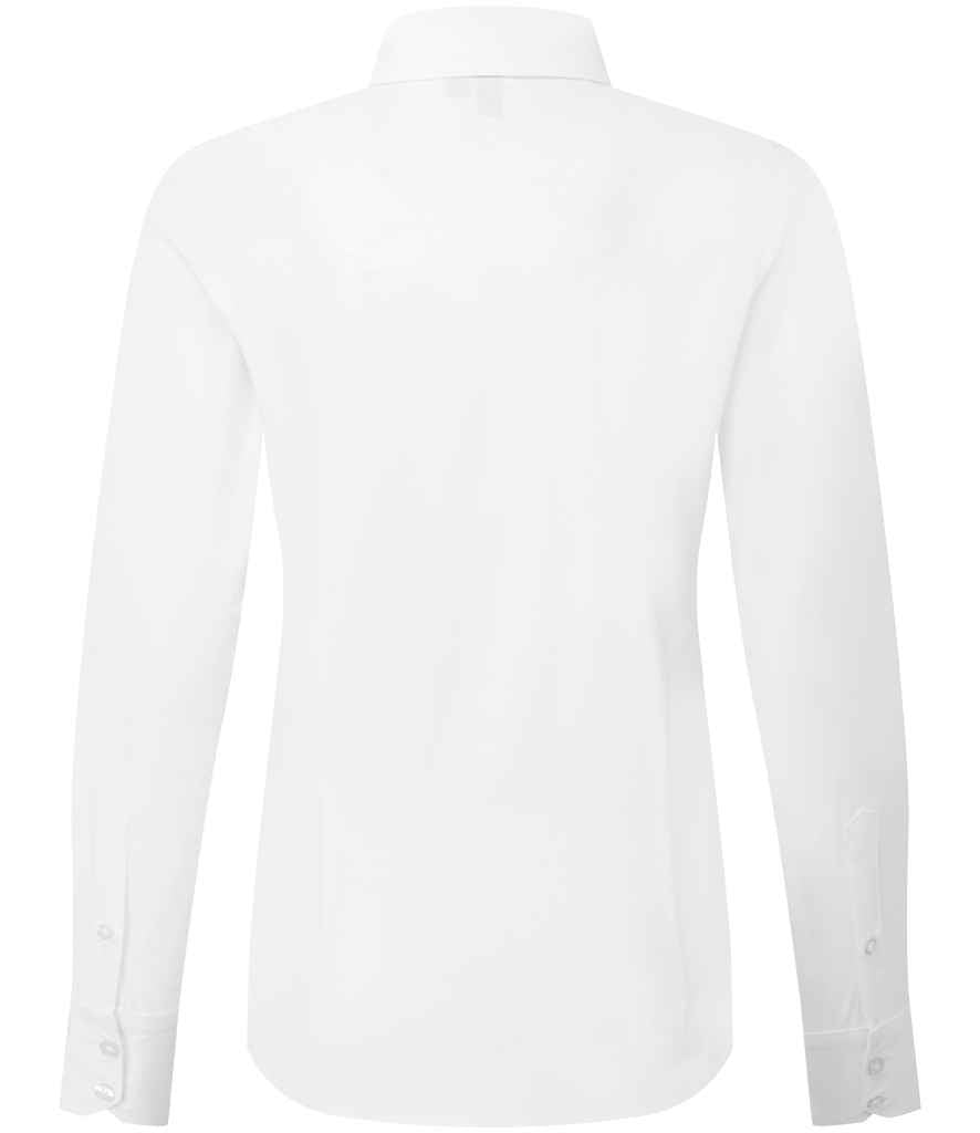 Premier Ladies Recyclight® Long Sleeve Poplin Shirt - BACK