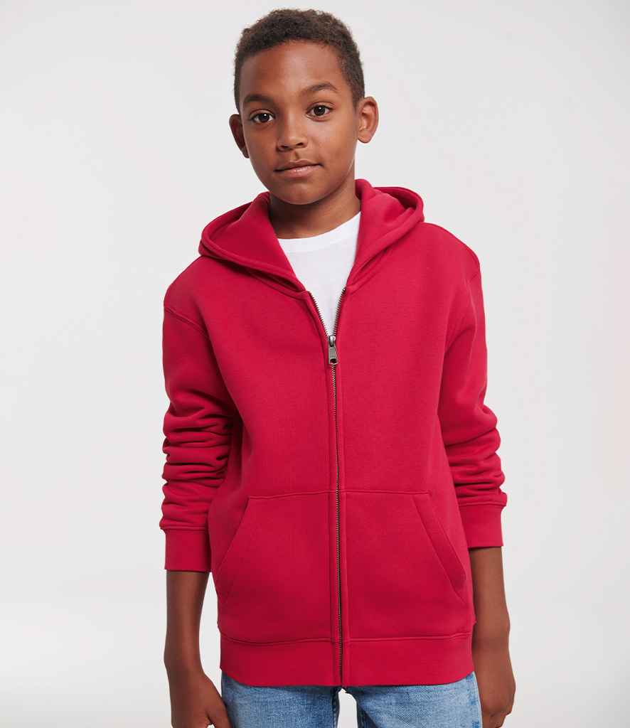 Russell Kids Authentic Zip Hooded Sweatshirt - Classic Red (266B)
