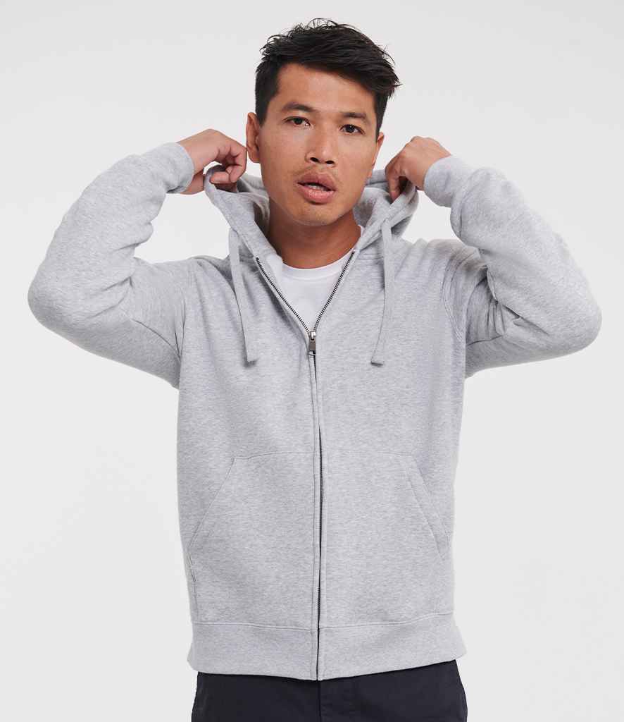 Russell Authentic Zip Hooded Sweatshirt - Light Oxford (266M)