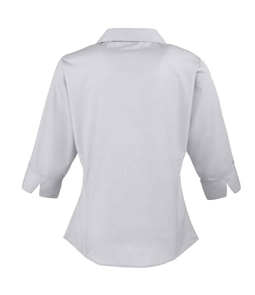 Premier Ladies 3/4 Sleeve Poplin Blouse - BACK