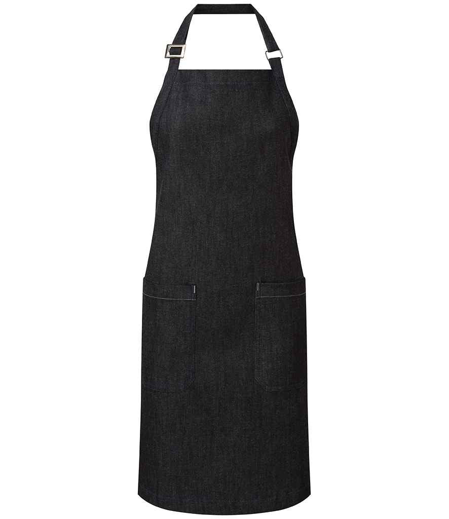 Premier Fairtrade Organic Cotton Denim Bib Apron - FRONT