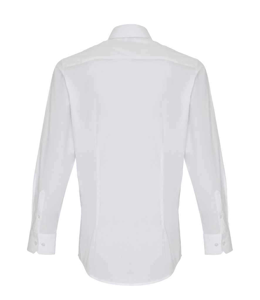 Premier Long Sleeve Stretch Fit Poplin Shirt - BACK