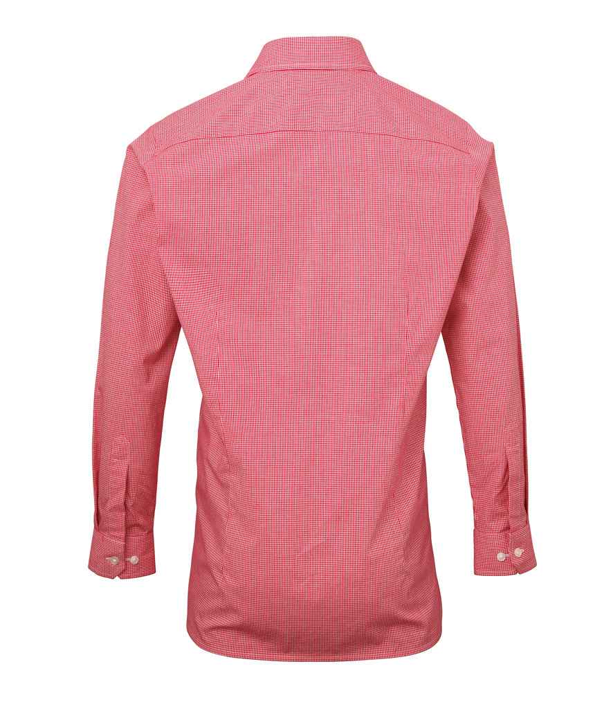 Premier Gingham Long Sleeve Shirt - BACK