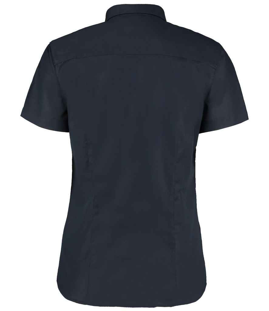 Kustom Kit Ladies Short Sleeve Tailored Workwear Oxford Shirt - BACK