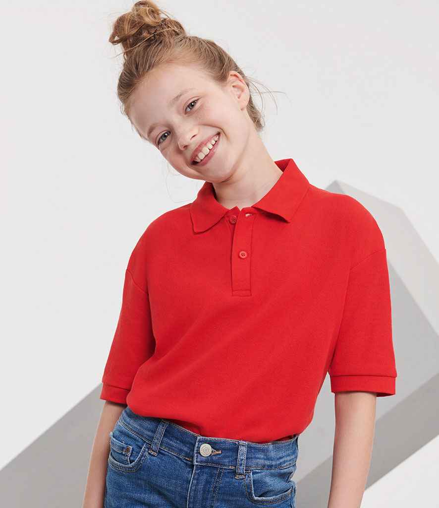 Russell Schoolgear Kids Poly/Cotton Piqué Polo Shirt - Bright Red (539B)
