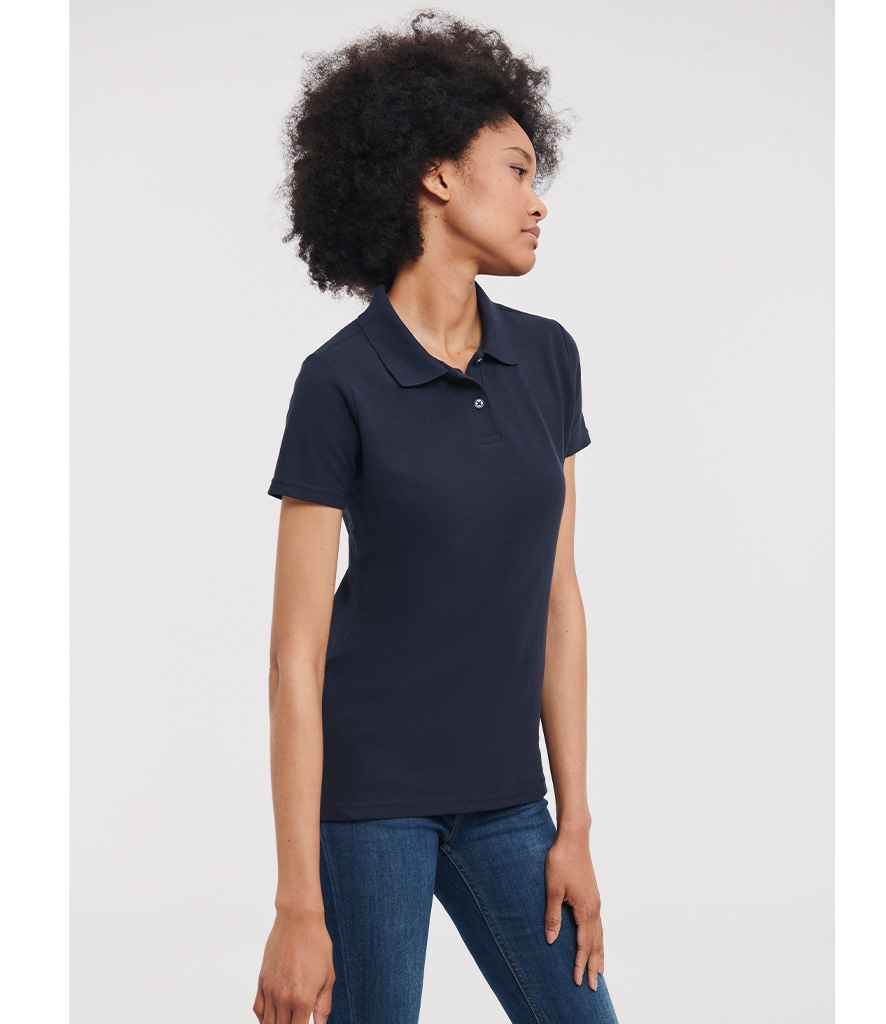 Russell Ladies Classic Poly/Cotton Piqué Polo Shirt - Black (539F)
