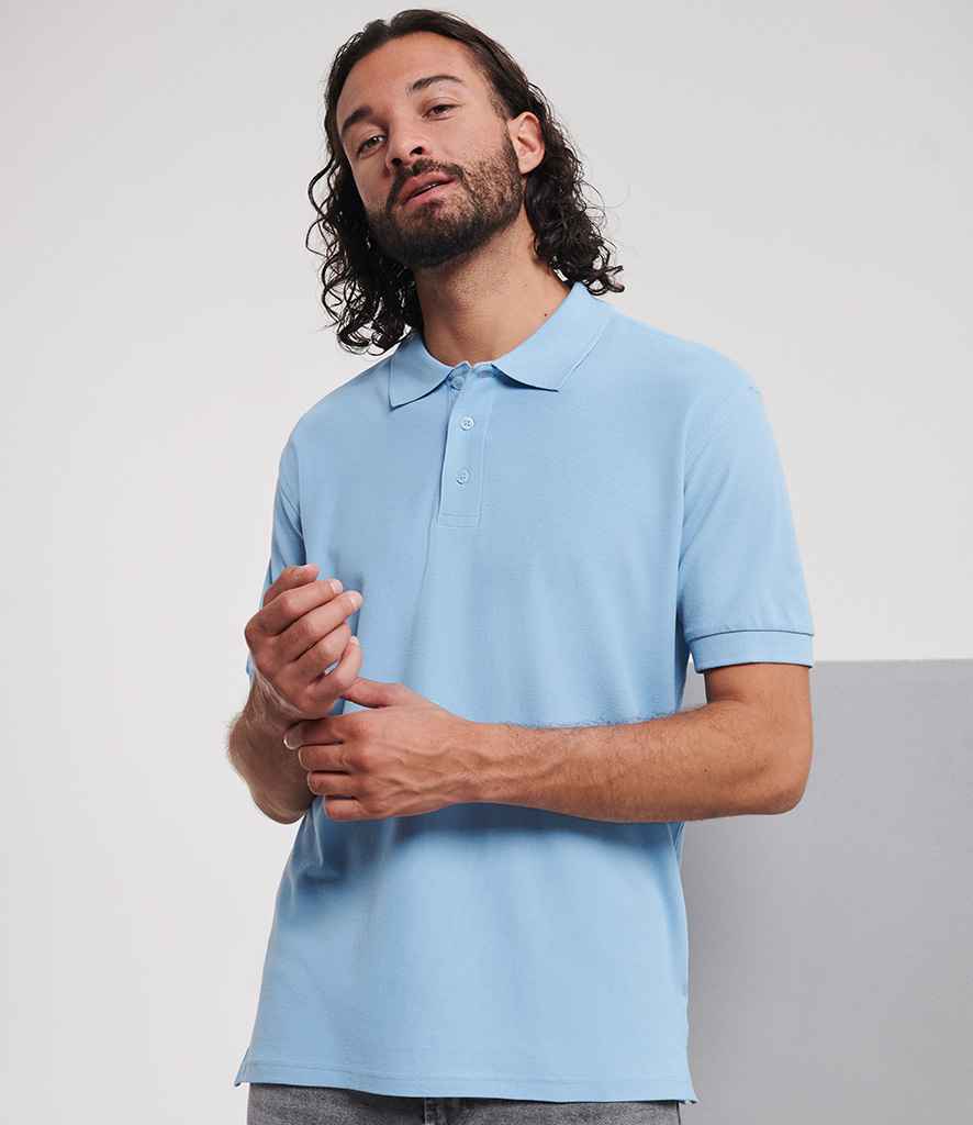 Russell Ultimate Cotton Piqué Polo Shirt - Sky Blue (577M)