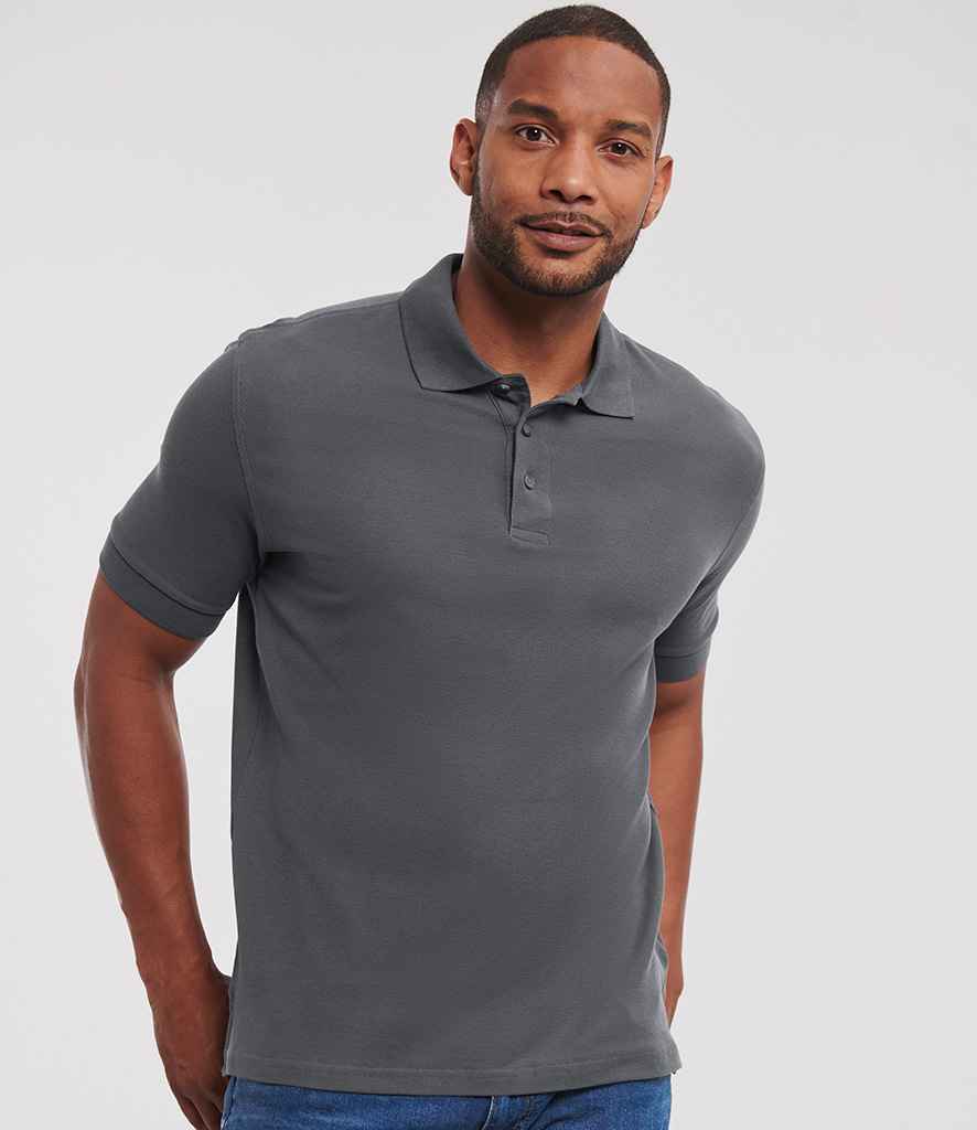 Russell Ultimate Cotton Piqué Polo Shirt - Titanium (577M)