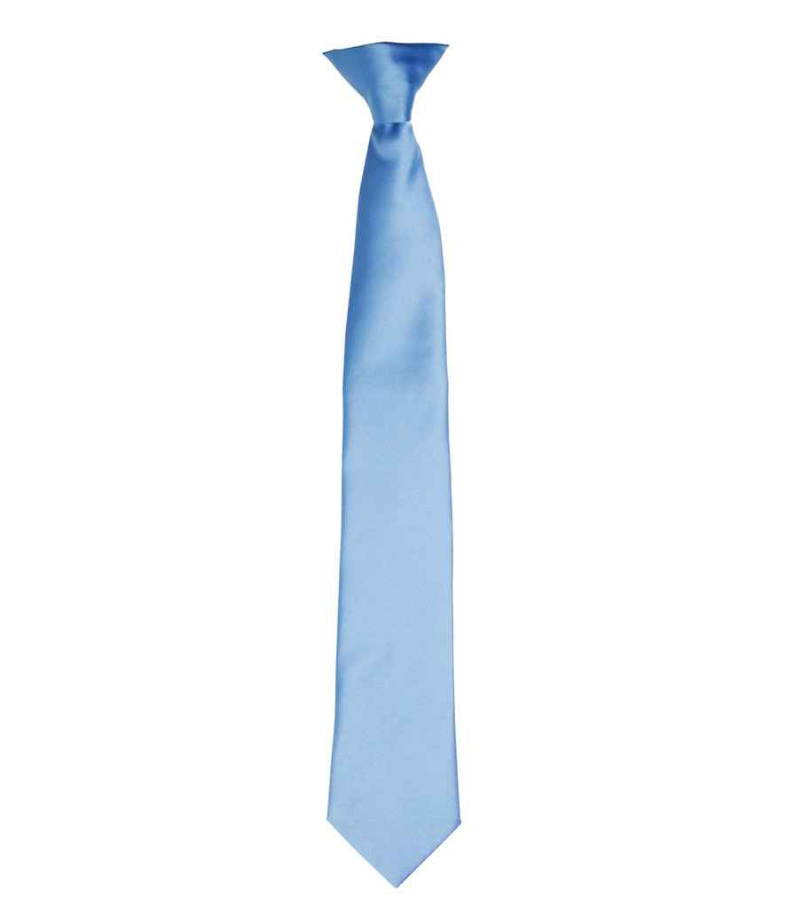 Premier 'Colours' Satin Clip Tie - FRONT