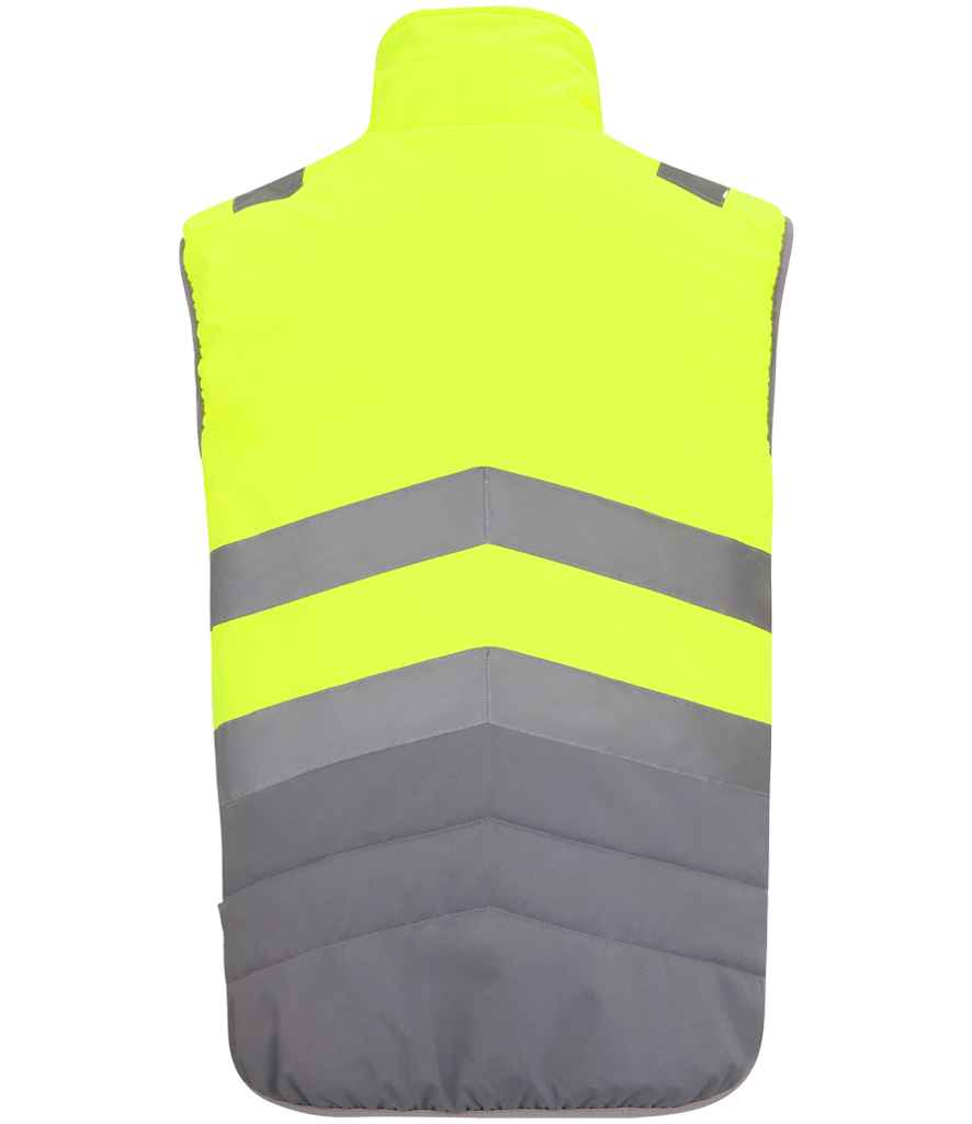 Regatta High Visibility Two Tone Thermal Baffle Bodywarmer - BACK
