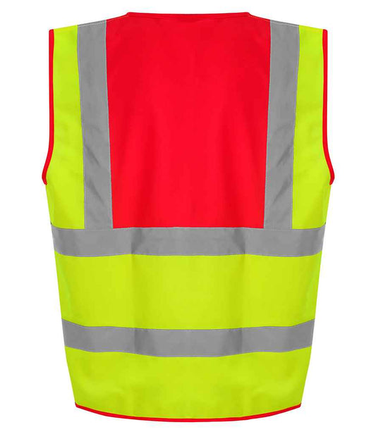 Pro RTX High Visibility Waistcoat - Yellow/Pink - back