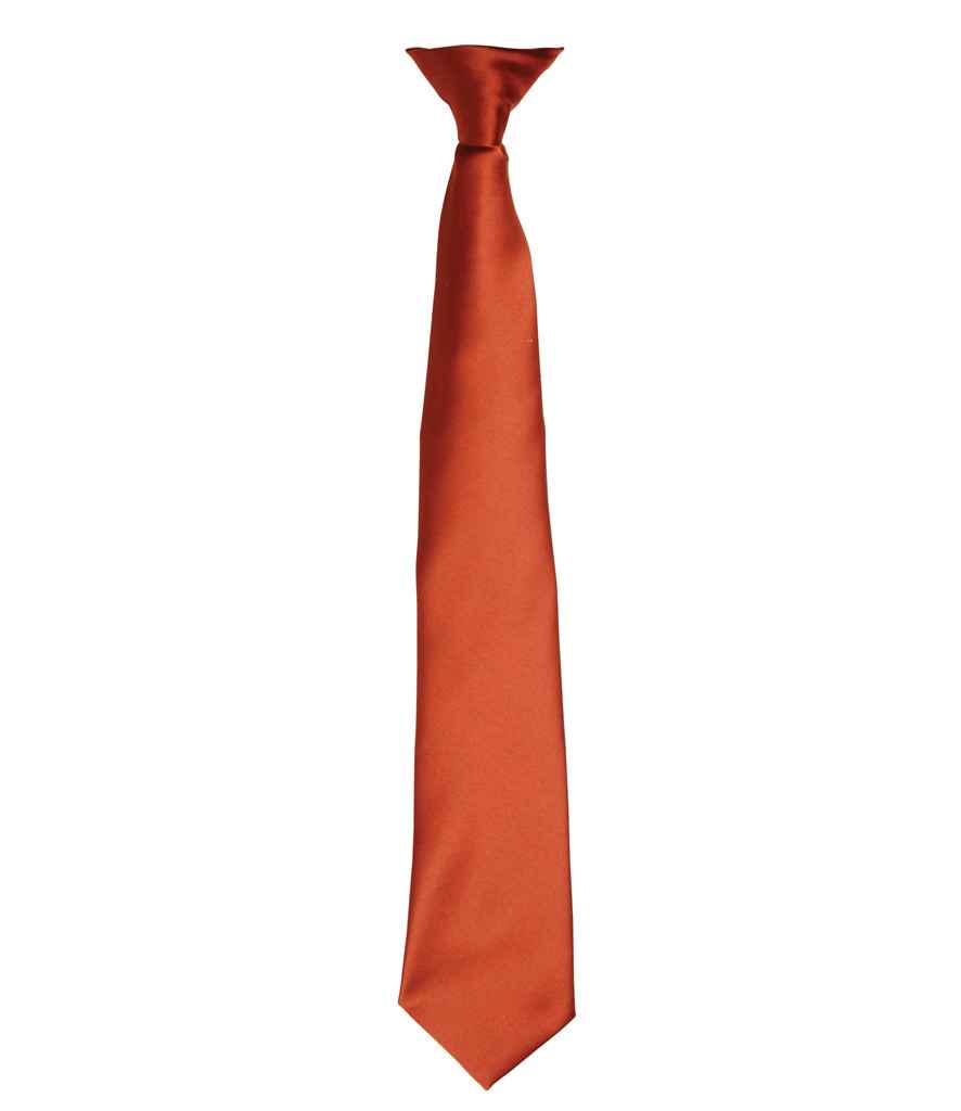 Premier 'Colours' Satin Clip Tie - FRONT