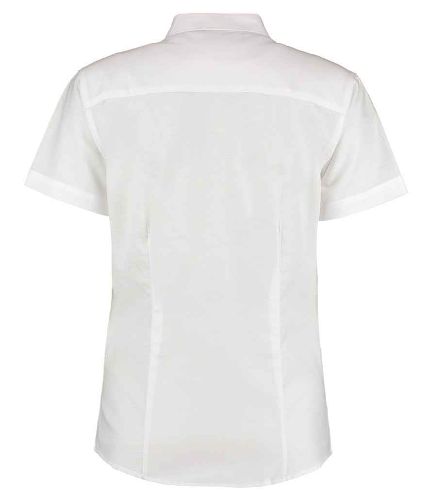 Kustom Kit Ladies Short Sleeve Tailored Workwear Oxford Shirt - BACK