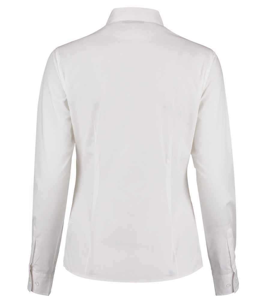 Kustom Kit Ladies Long Sleeve Tailored Mandarin Collar Shirt - BACK
