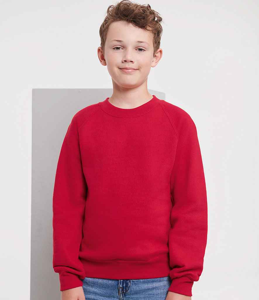 Russell Schoolgear Kids Raglan Sweatshirt - Classic Red (762B)