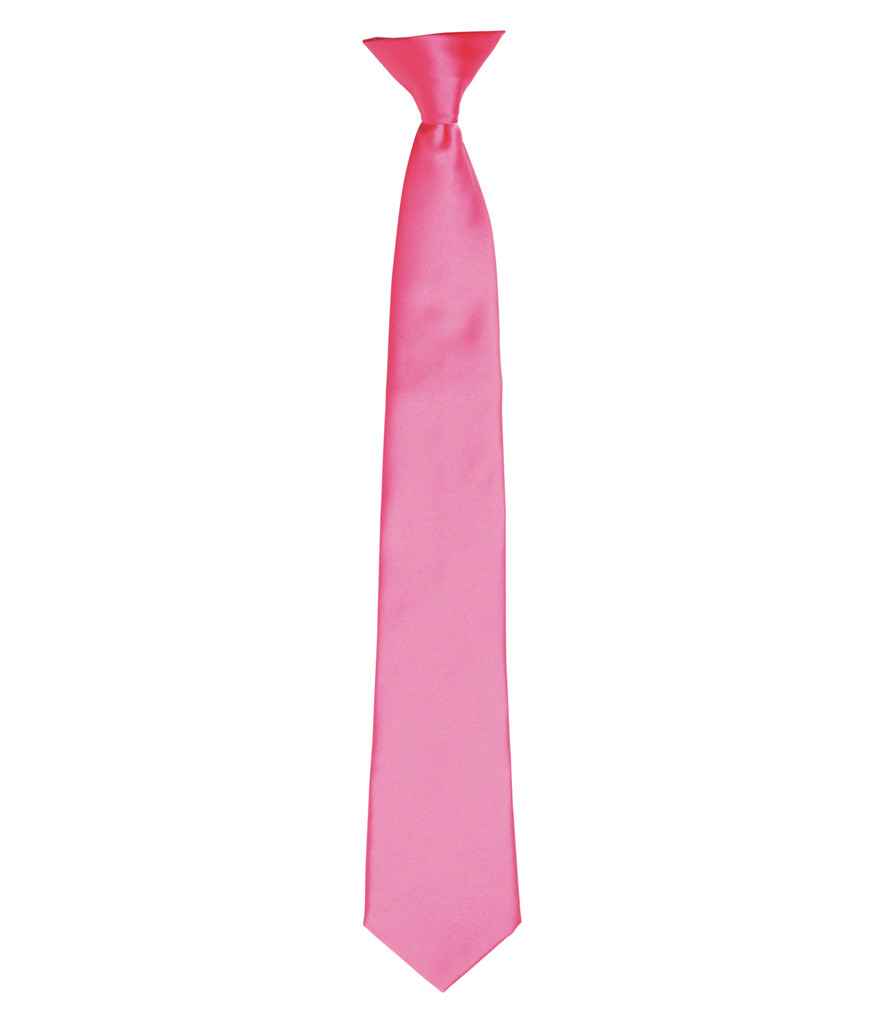 Premier 'Colours' Satin Clip Tie - FRONT