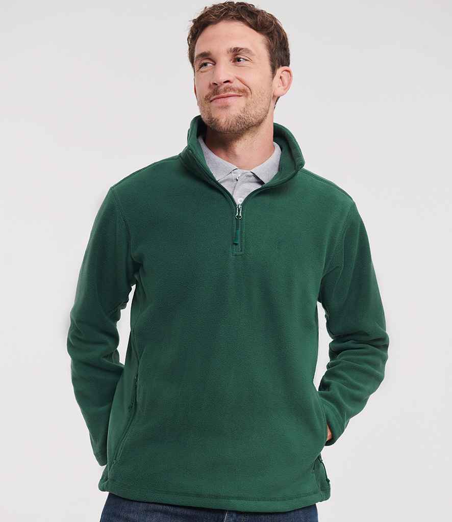 Russell Zip Neck Outdoor Fleece - Bottle Green (874M)