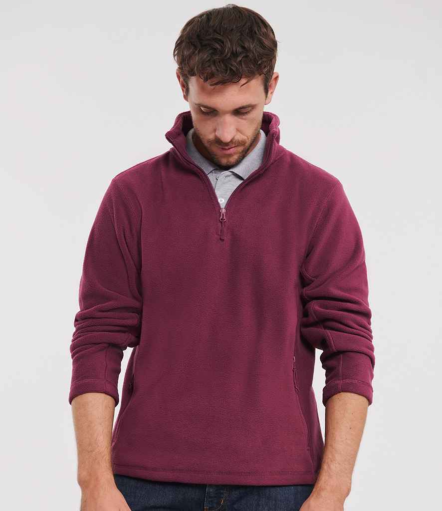 Russell Zip Neck Outdoor Fleece - Burgundy (874M)
