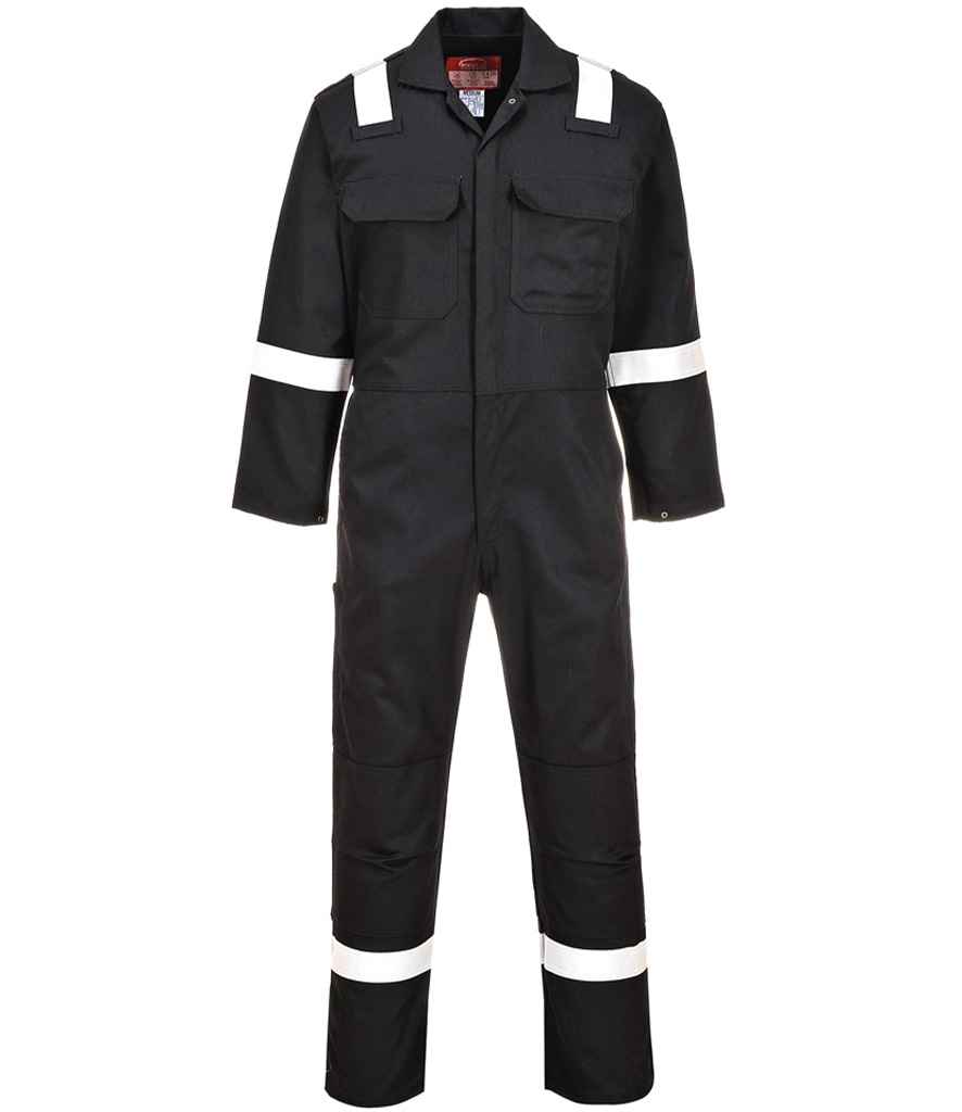 Portwest Bizweld™ Flame Resistant Iona Coverall - Black (PW450) - FRONT