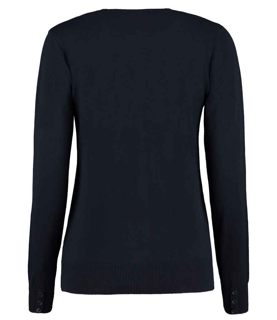 Kustom Kit Ladies Arundel Cotton Acrylic V Neck Cardigan - BACK
