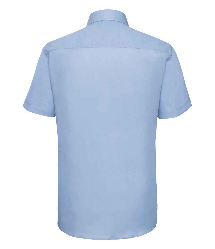 Russell Collection Short Sleeve Tailored Oxford Shirt - Oxford Blue (923M)