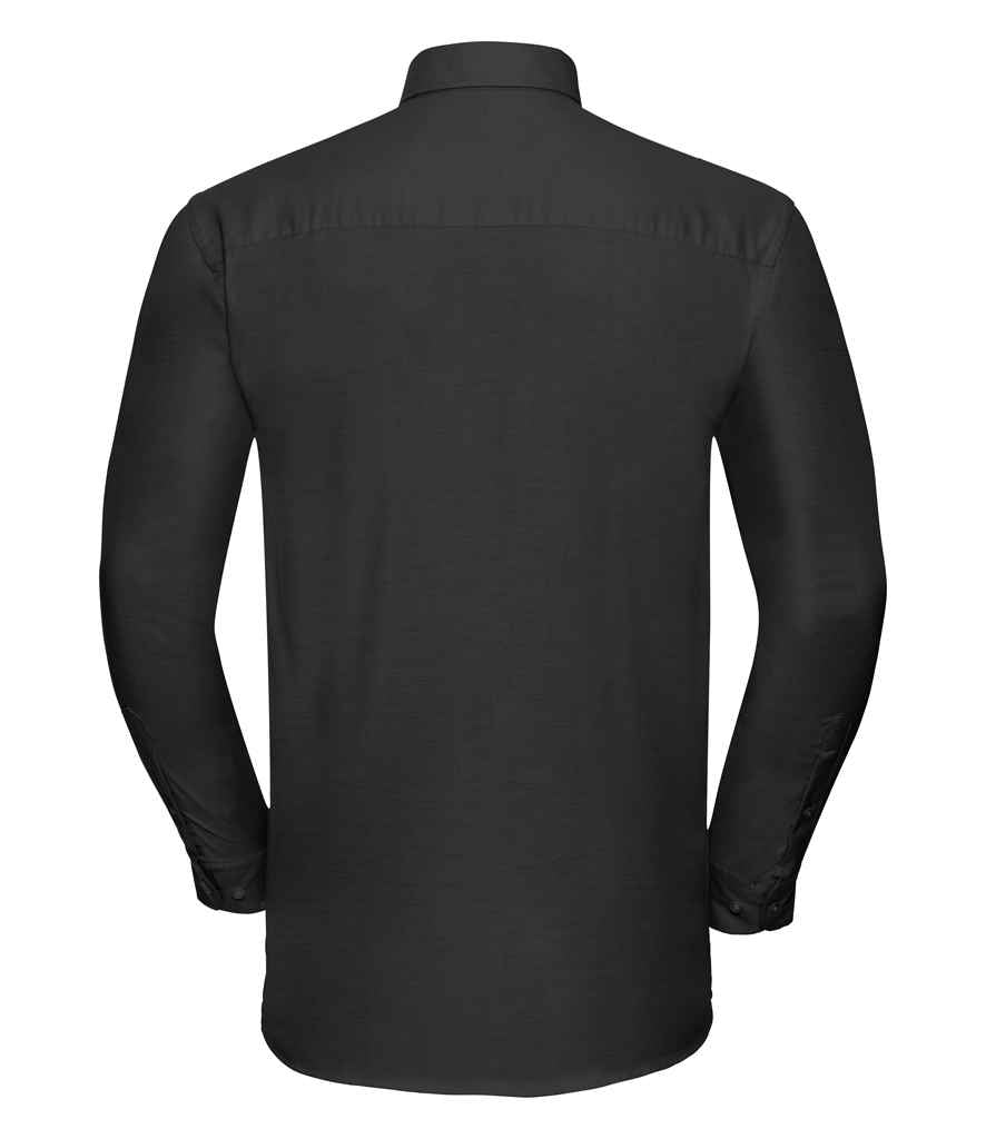 Russell Collection Long Sleeve Easy Care Oxford Shirt - Black (932M)