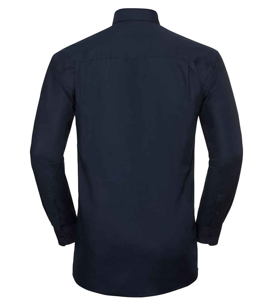 Russell Collection Long Sleeve Easy Care Oxford Shirt - Bright Navy (932M)