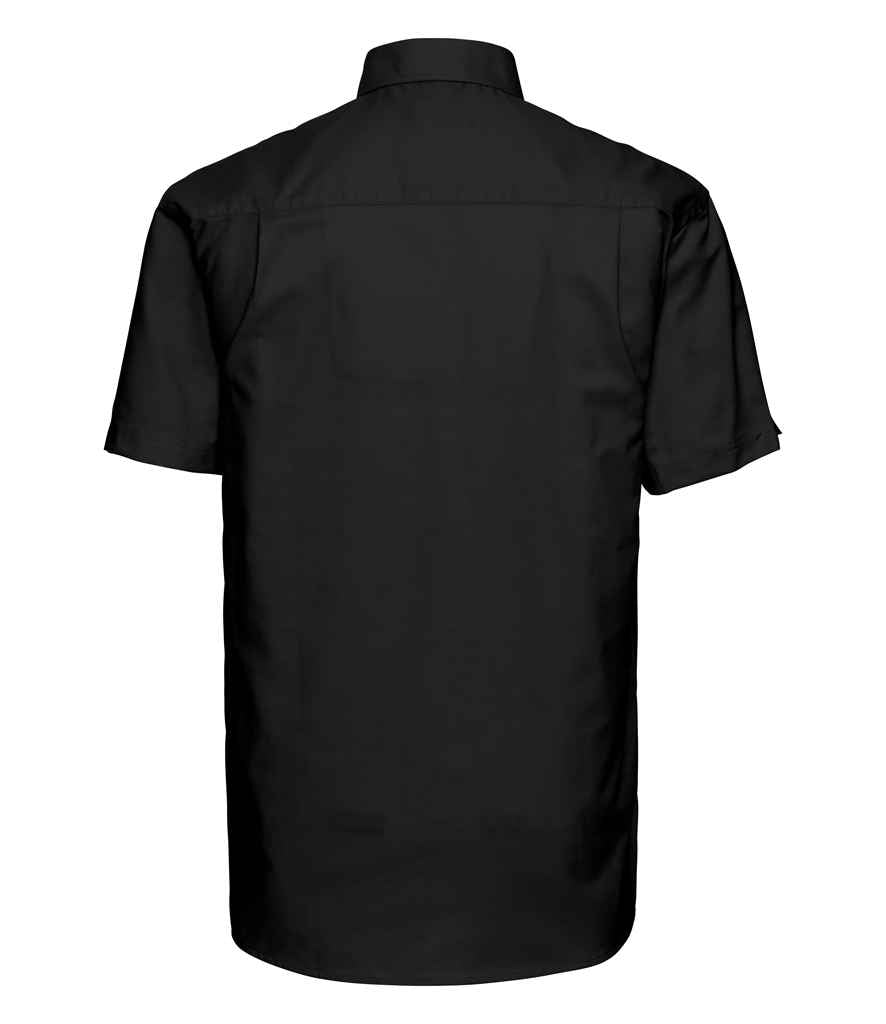 Russell Collection Short Sleeve Easy Care Oxford Shirt - Black (933M)