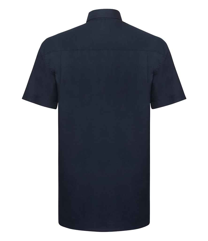 Russell Collection Short Sleeve Easy Care Oxford Shirt - Bright Navy (933M)