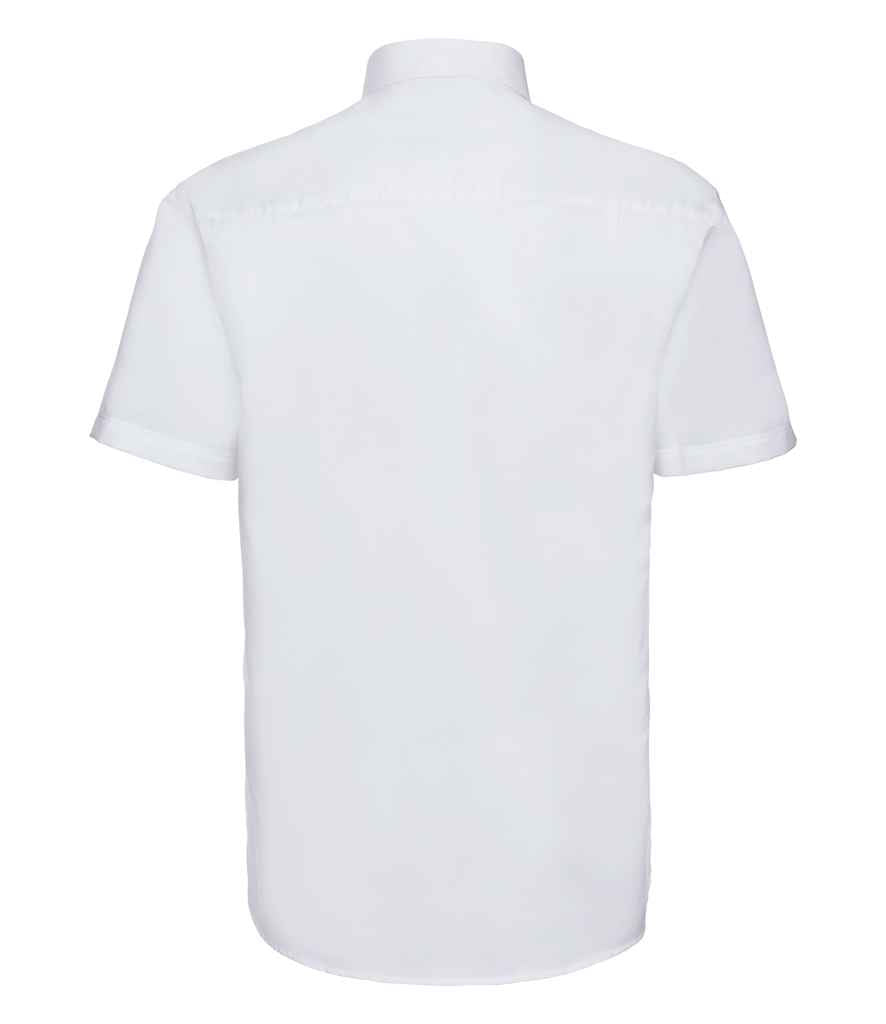 Russell Collection Short Sleeve Easy Care Oxford Shirt - White (933M)