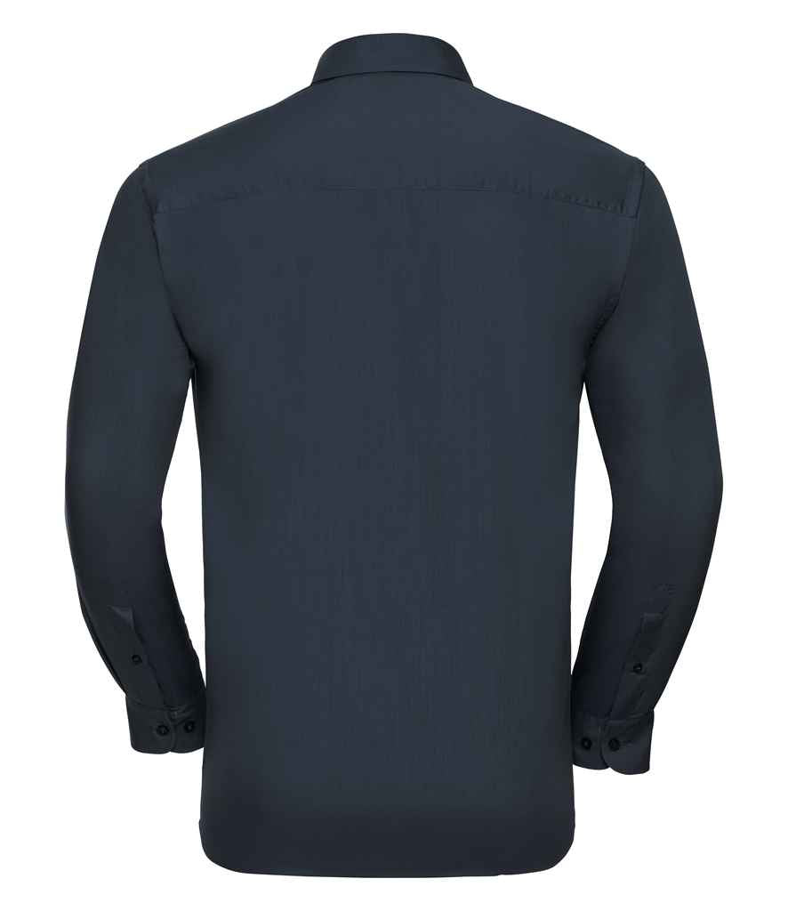 Russell Collection Long Sleeve Easy Care Poplin Shirt - French Navy (934M)