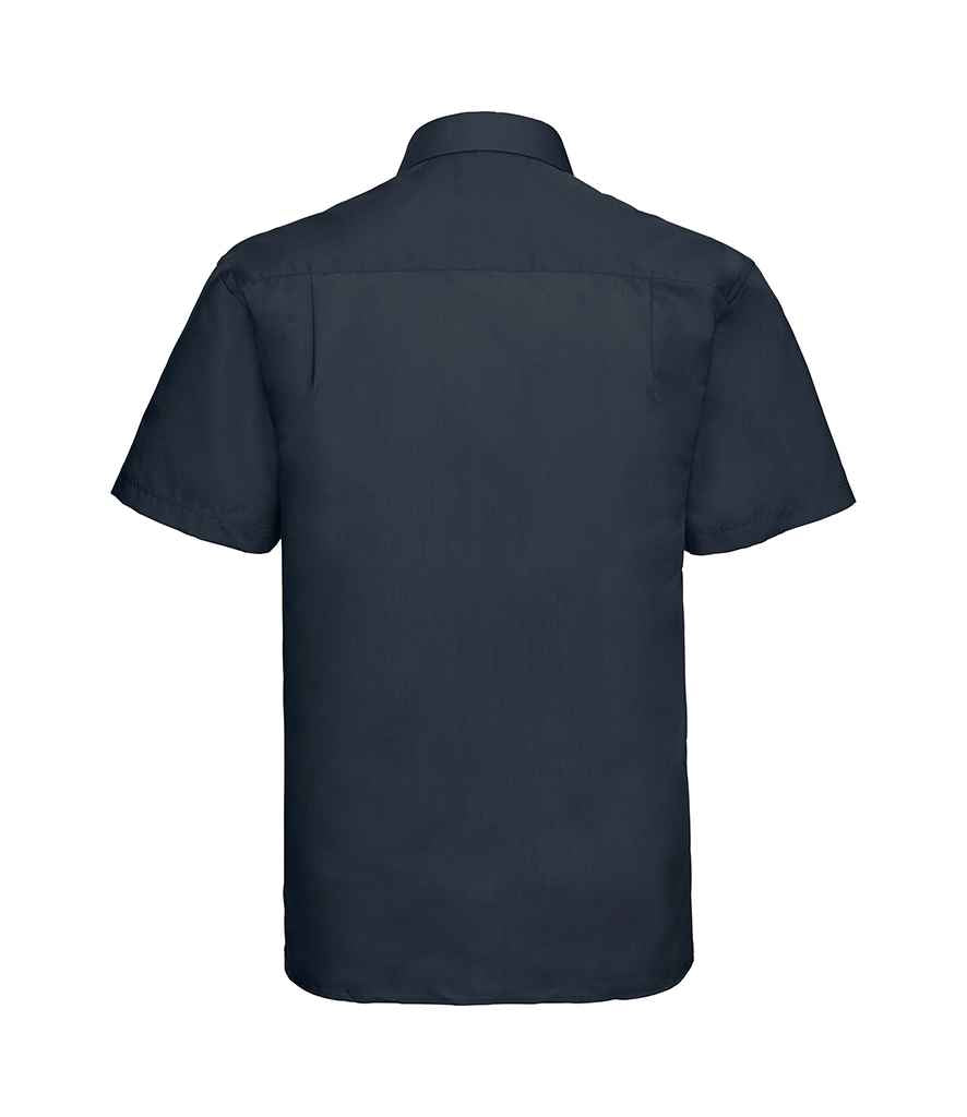 Russell Collection Short Sleeve Easy Care Poplin Shirt - French Navy (935M)