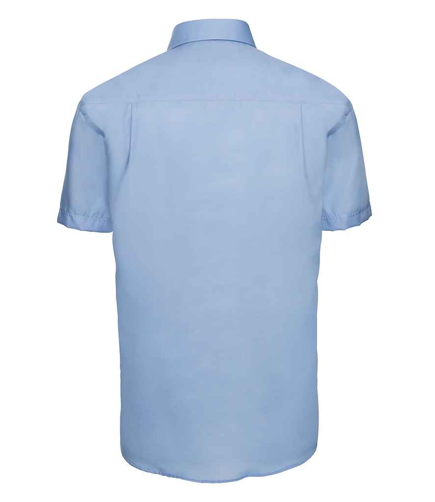 Russell Collection Short Sleeve Ultimate Non-Iron Shirt - Bright Sky (957M)