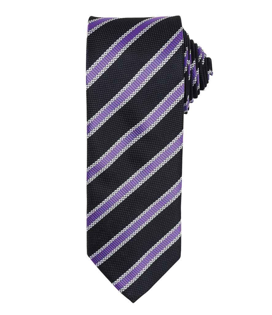 Premier Waffle Stripe Tie - FRONT