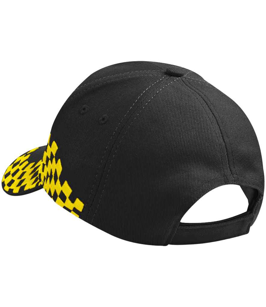 Beechfield Grand Prix Cap - Black/Yellow (BB159)